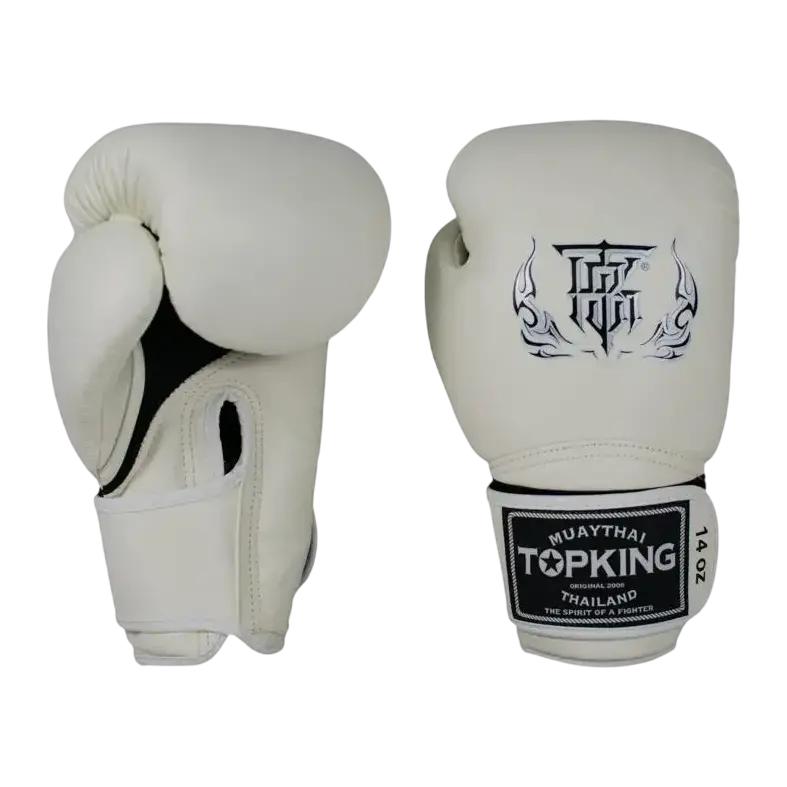 Top King Super Air Muay Thai Boxhandschuhe Weiß 10OZ