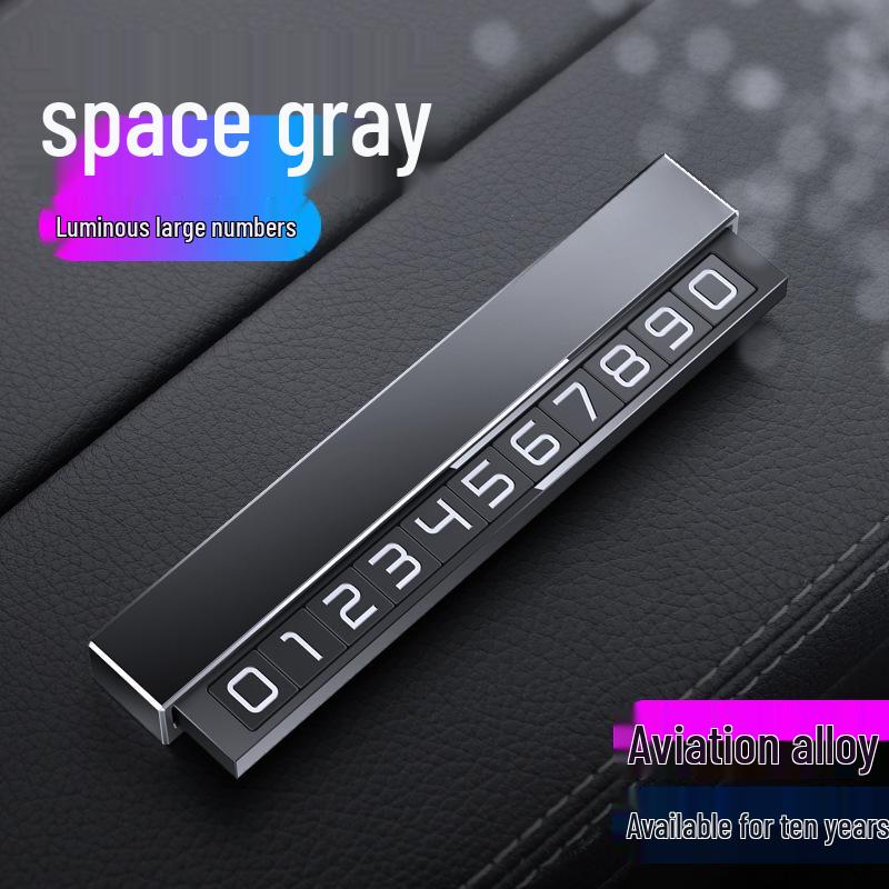 High-Grade Alloy Car Parking Sign with Hidden Phone Number Plate