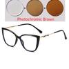 1.56 Aspheric Anti Blue Light Cat Eye Prescription Glasses With Degree Spring Leg Dioptric Glasses Women  0 -0.5 -0.75 To -6.0