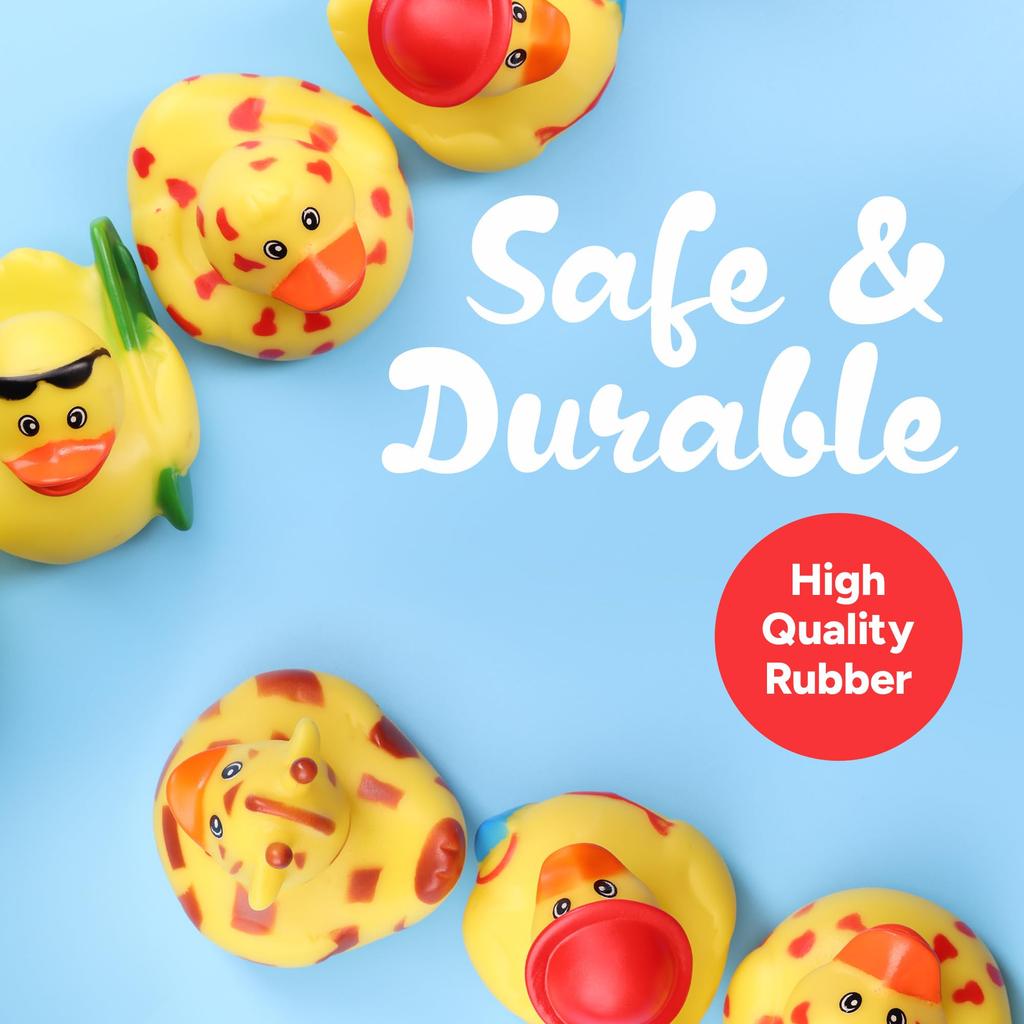 36/72 Pcs Rubber Ducks, Random Assortment Jeep Ducks Bulk, Ini Rubber Duckies For Toys, Pool Toys Birthday Giftsparty Favors