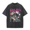 2026 Juego Valko Amor y Espacio Profundo Camiseta Lavada Vintage para Hombre Ropa de Cosplay Camiseta de Manga Corta Hombre Moda Gótica Camisetas