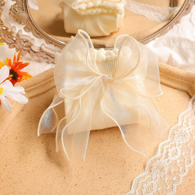 Lolita Socks, Trendy Mid-calf Socks, Cute Lace Bow, Princess Lace Socks