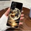For Huawei Nova Y73 Fashion Beach Seaside Case For Huawei Nova Y73 Clear TPU Soft Cover Anti-scratch Couple Protective Shell