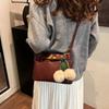 Vintage Maillard armpit bag women's 2025 autumn and winter new fashion literary small square bag niche simple shoulder women's bag
