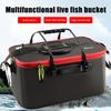 Fishing Bucket Folding Living Fish Bucket Multi Functional Portable Fishing Bucket Fish Box EVA Thickened Backpack Fishing Box