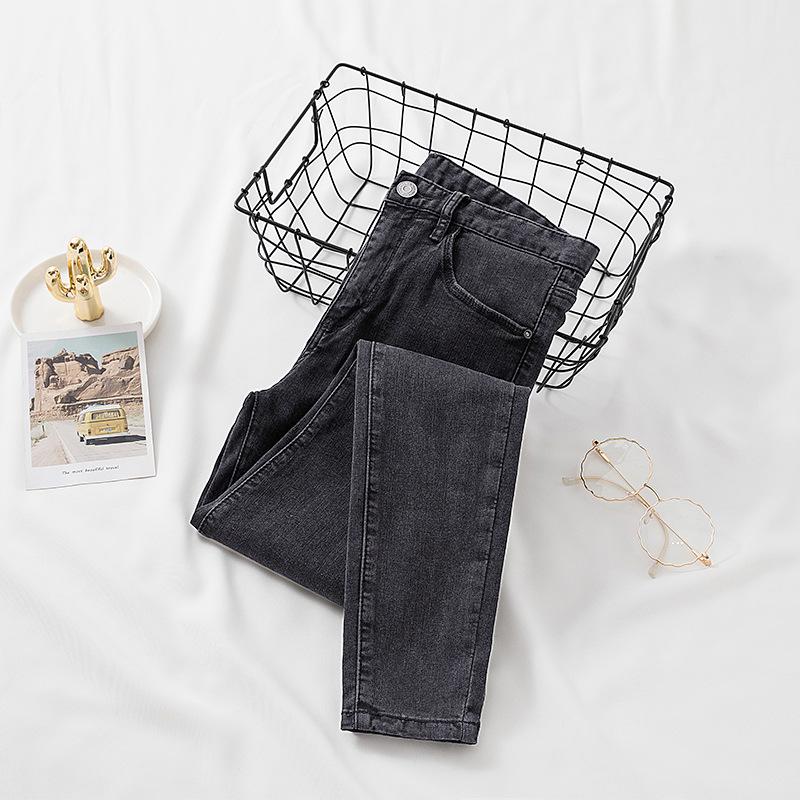 High-Waist Slim Elastic Women's Jeans for Autumn/Winter 2021