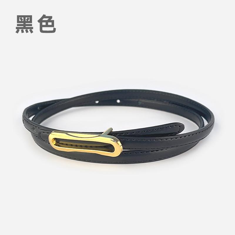 Leather Women'S Thin Belt Cowhide With Casual Pants Dress Women'S Thin Belt
