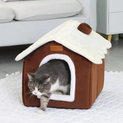 Sweet and Comfortable Cat Bed Creative Cat House Detachable Cleaning Cat House Cat House Dog House Very Soft Cave Cat Bed