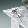Herzförmiger Katzen-Ohrknochen-Stecker Piercing Schmuck mit lila Zirkon G23 Titan - Designer-Stil, Modisch, Schlicht.