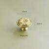 Pure Copper Single Hole Handle: Euro-Nordic Vintage Embossed & French Luxe Gold / Chinese Nordic Round Wardrobe Drawer Pull