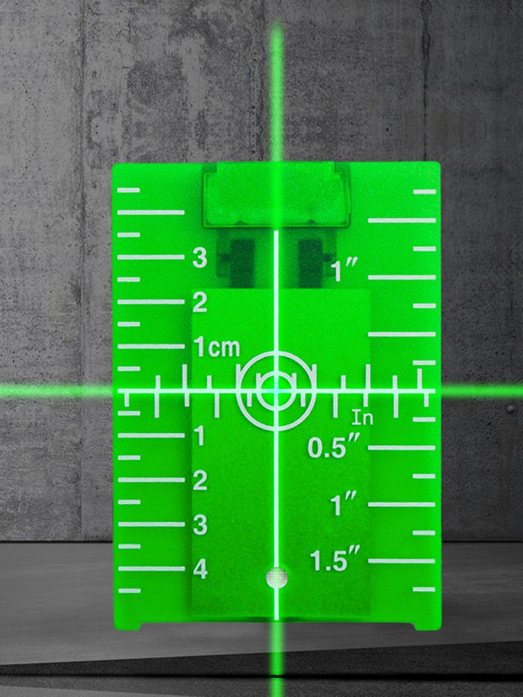 Ersatz der Zielplatte für vertikale/horizontale Lasernivellierung, magnetische Zoll-/cm-Karte, Werkzeugteile, leichte Lasernivellierungsbeschläge