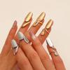 * New Sale 1/3Pcs Zircon Nail Cover Ring Creativity Metal Detachable Nail Ring Elegant Simple Hand Jewelry Accessories Gifts