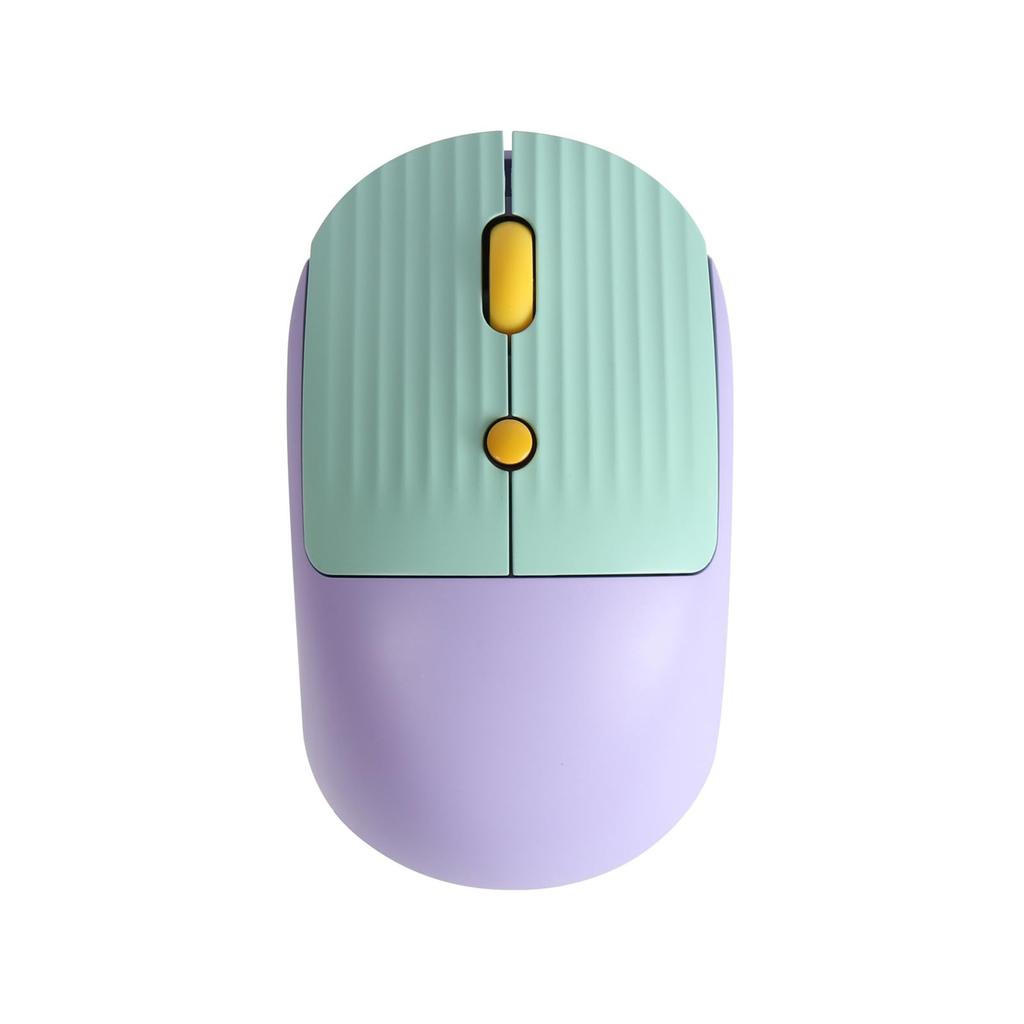 M11 Wireless with USB Compatible with and Purple 2.4GHz Mouse, Quiet, Rechargeable, Energy-Saving, Portable, Compact, Receiver, PCs, Laptops,