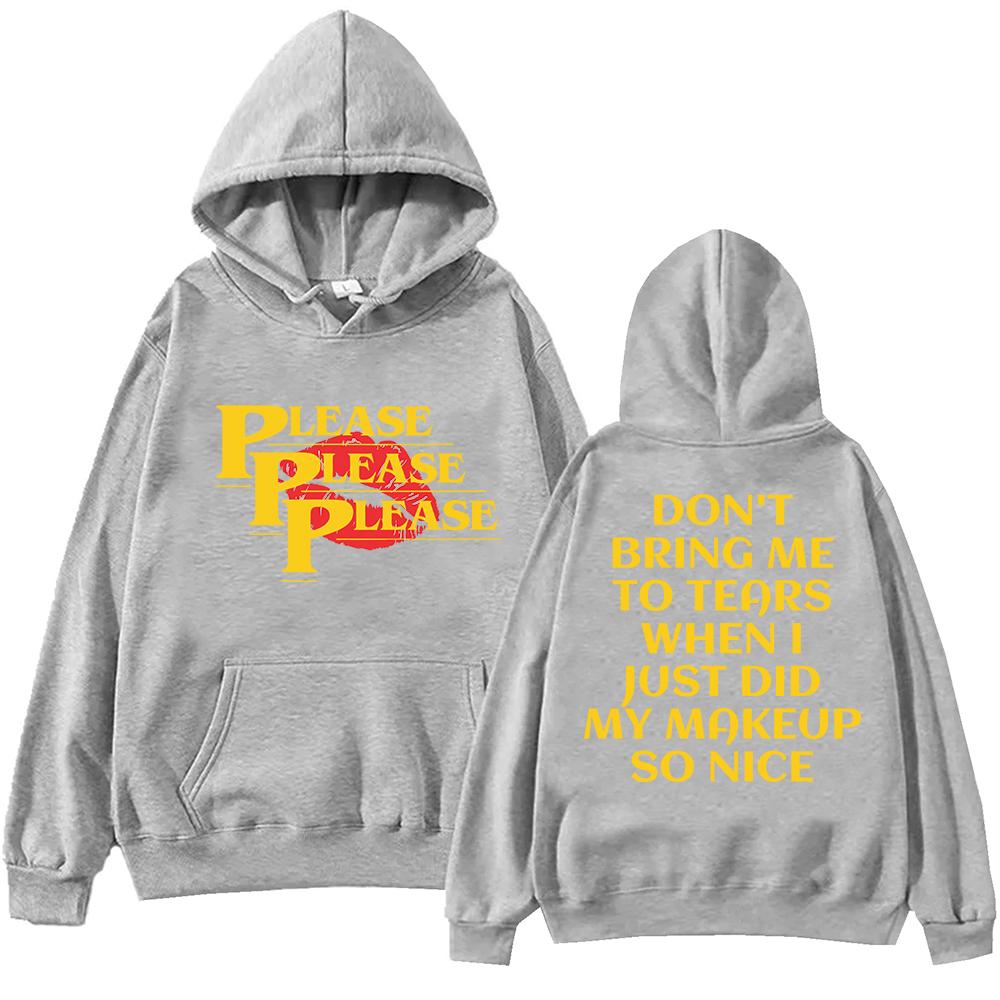 “Please Please Please” Lyrics Sabrina Carpenter Hoodie Harajuku Pullover Tops Sweatshirt Fans Gift Hoodie  Hoodie Bape