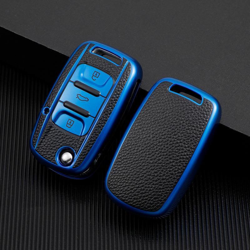 Leather Pattern Key Case for Wuling Baojun Models 730/530/510/360/310w