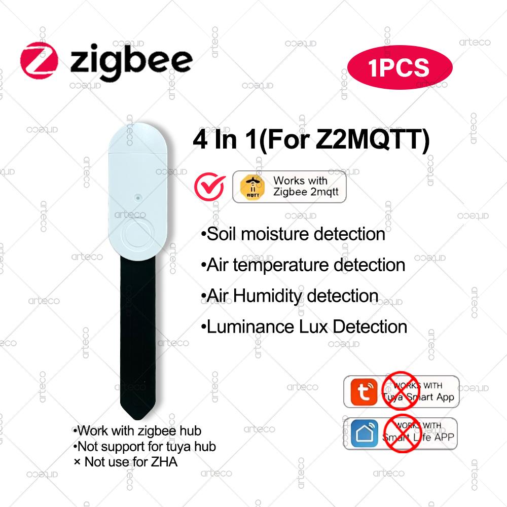 Smart Zigbee Soil Moisture Sensor Luminance Temperature Humidity Detection Soil Moisture Tester,For Tuya Home Assistant Z2MQTT