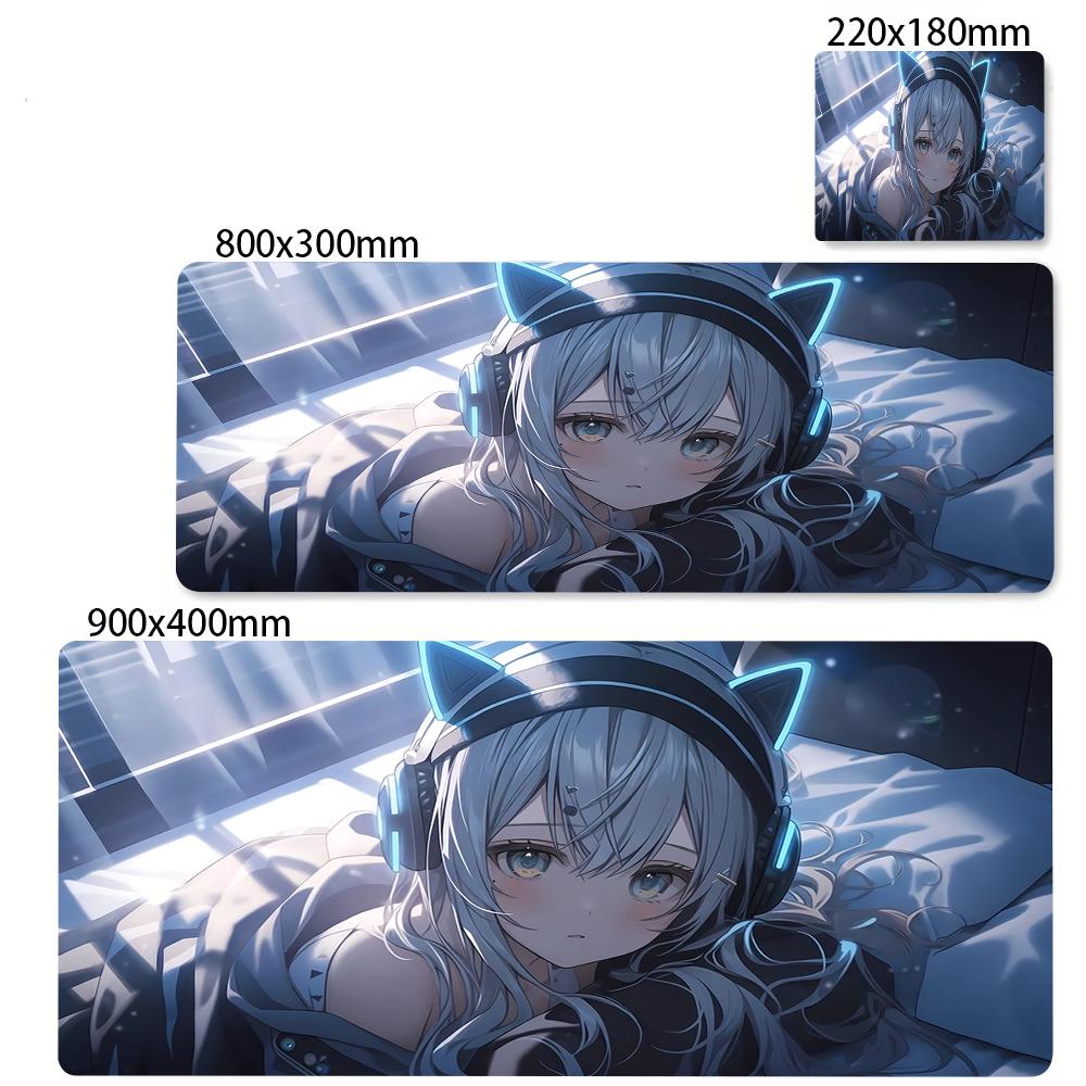 Anime Girl Mouse Pad Kawaii Pink Mousepad Gaming Speed Keyboard Pads Large Gamer Mouse Mat Rubber Desk Mat HD Print Cute Carpet