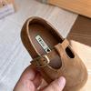 Girls Leather Shoes Toddlers Flats Princess Sweet Little Kids Soft Shoes T-strap Retro Classic Children's Dress Shoes for Party