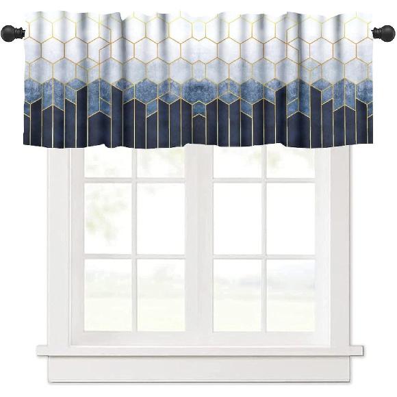Rustic Cabin Kitchen Valances Curtain,Vintage Country Farmhouse Bear Moose Deer Rod Pocket Small Valance Treatments for Living Room Bedroom
