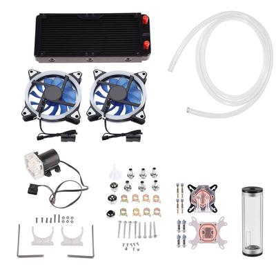 DIY 240mm Cooler CPUGPU Block Pump Reservoir LED Fan Heat Sink Compputer Water Cooling Kit