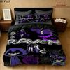 Raven Teen Titans Pattern Bedding Uilt Set Uilt Cover Pillowcase Home Decoration Birthday Gift (1 * Duvet Cover + 2 * Pillowcase Without Core)