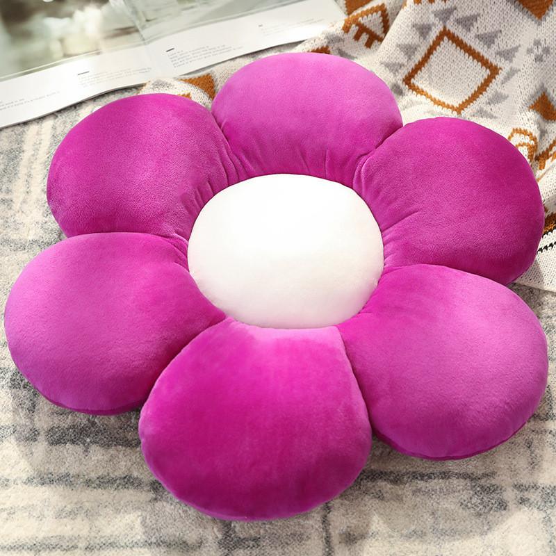 Mixed Colorful Flower Cushion Plush Toy Cushion Girl Office Comfortable Mat Gift