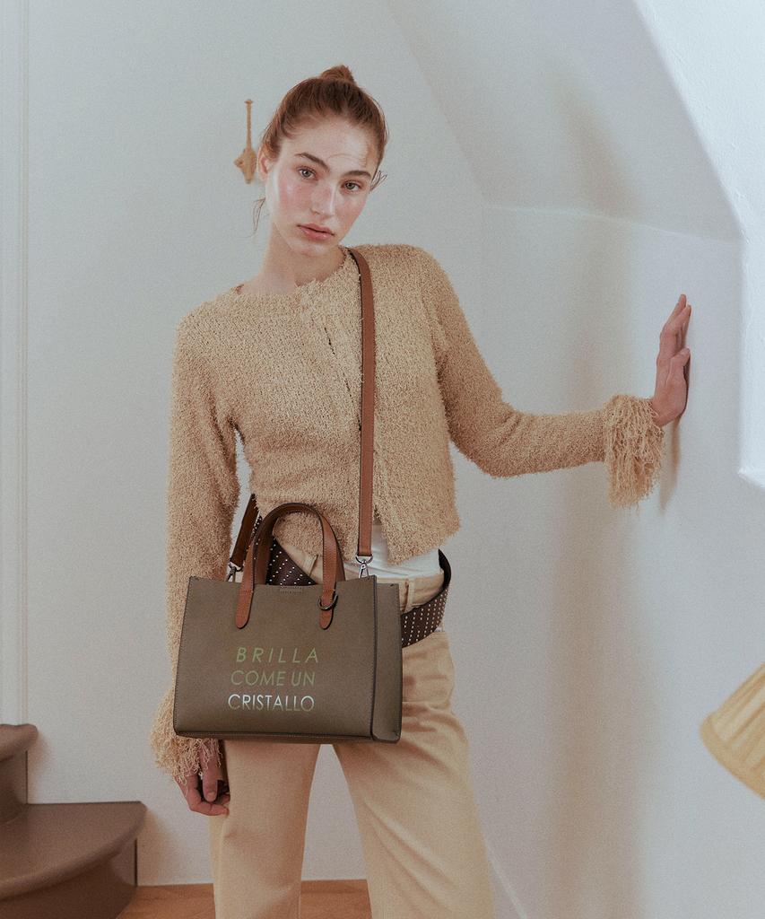 Bbyb Mache Half Tote Bag (Khaki)