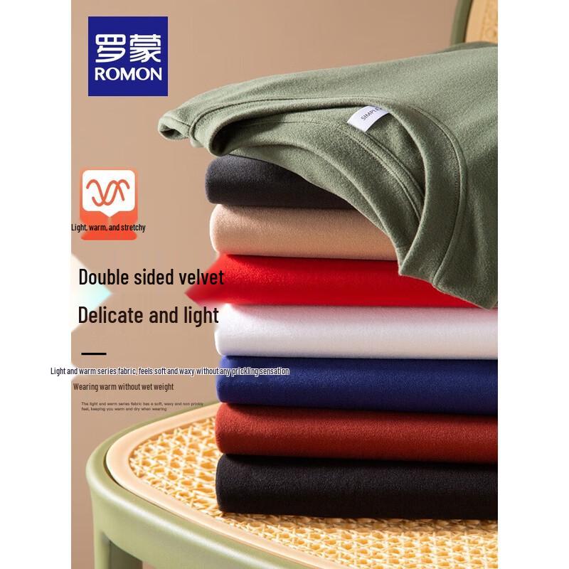 Romon Men's Thermal Knit Crew Neck Sweater