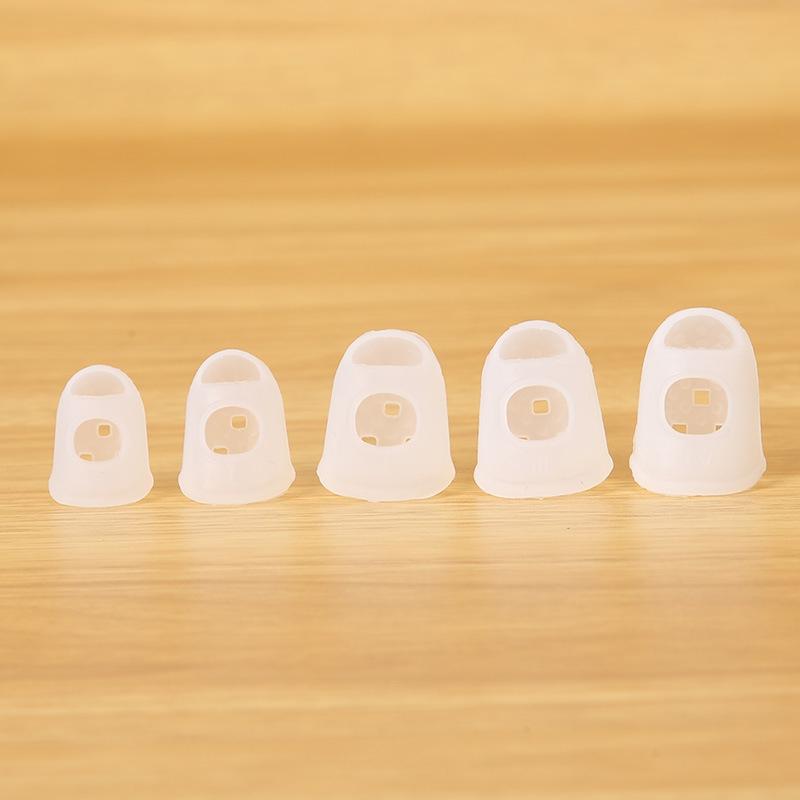 10 יחידות מגני אצבעות גיטרה מסיליקון, שרוולי אצבעות למניעת נשיכת ציפורניים, כיסויים לתפירה