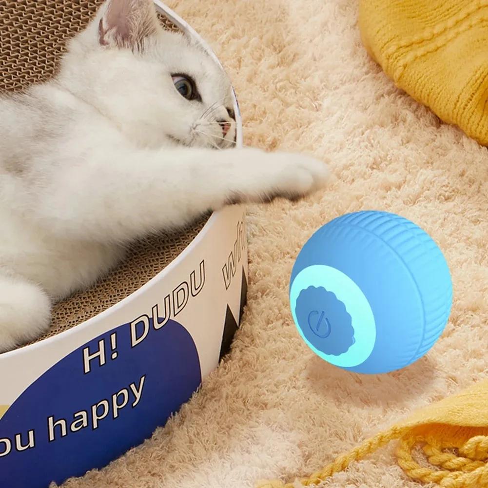 Interactive CatS Toy Ball Things for Cats Toys 360° Automatic Rotating Rolling Ball With USB Charging Function Pet Products Baby