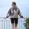 Women's Crew Neck Long Sleeve Letter Printed Oversized Sweatshirt Casual Top