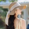 Summer New Hat Women's Summer Outdoor Lafite Straw Hat Big Wave Bow Sun Hat Sun Hat