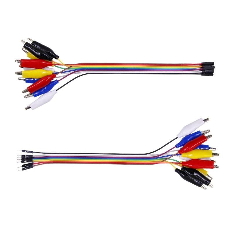 2Pieces Practical Color Coded Jumper Cables with Medium Sleeve for Electronics Experiments and Professional Applications