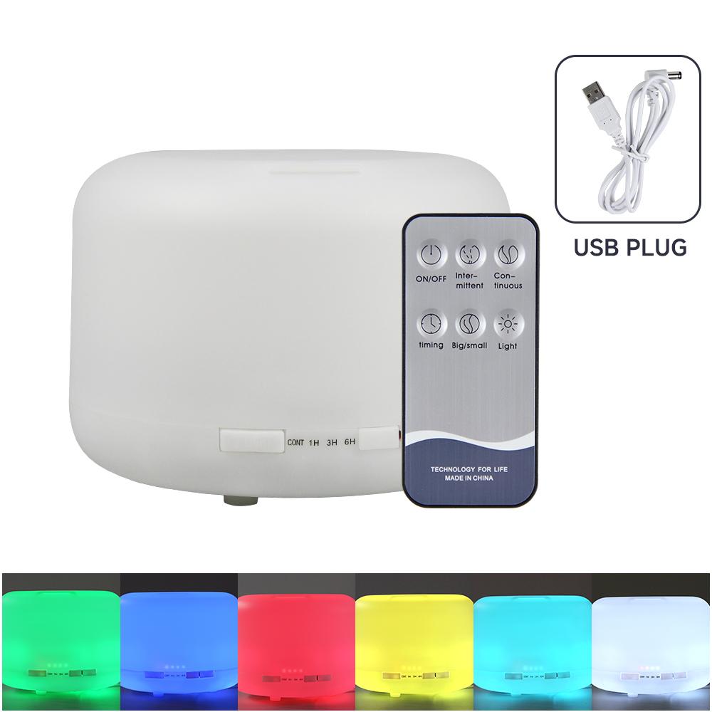 

Essential Oil Diffuser 500ml Aroma Diffuser Ultrasonic Air Humidifier With 7 Color LED Lights Diffuser Sprayer For Home Office