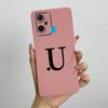 For Infinix Smart 6 Plus Case Infinix Smart6 Plus Phone Case X6823C Cute Initial Letters Square Soft Silicone Back Cover Fundas