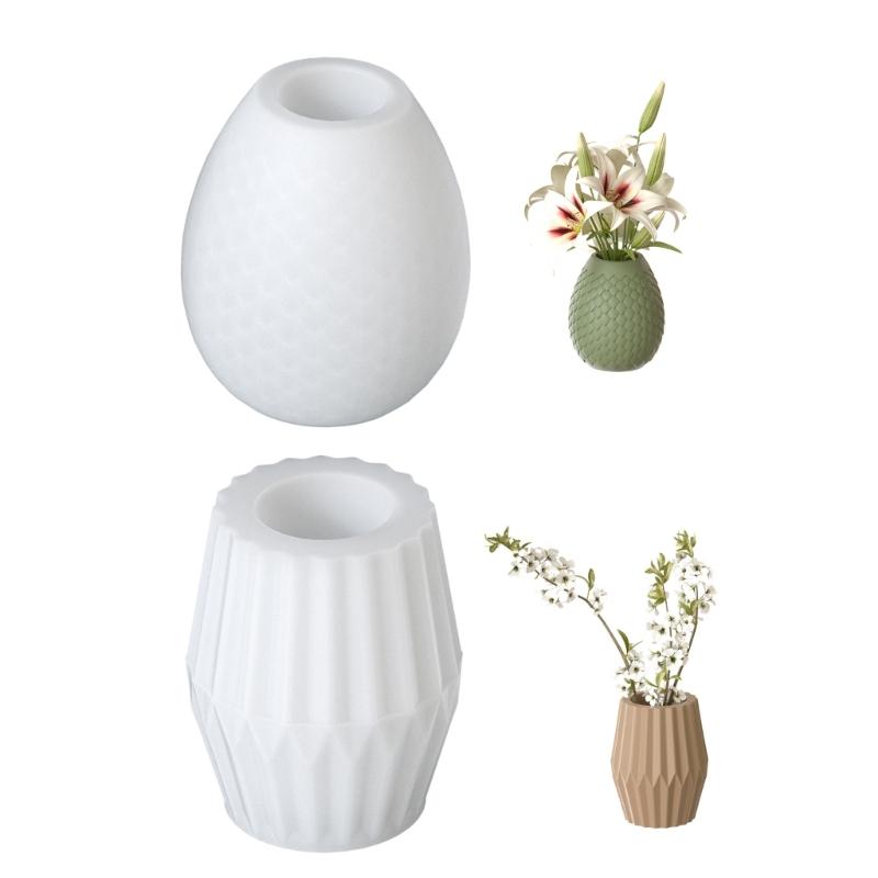 Dragon's Egg/Striped Mold for Flower Vase Home Decoration Making Mould High Temperature Resistant Silicone Jewelry Mold