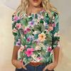 Womens Spring Tops Summer Shirts for Women Casual Crewneck Printed Blouse Womens Summer Shirts Loose Fit Lightweight Style