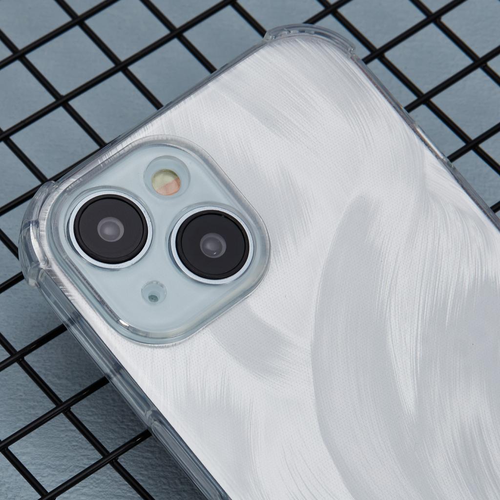 For iPhone 15 Shockproof Case Soft TPU Phone Cover with Card Paper