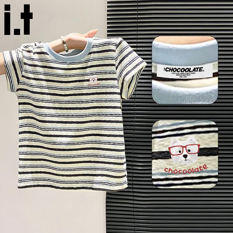 Women s Color Block Stripe Round Neck Short Sleeve T-Shirt S