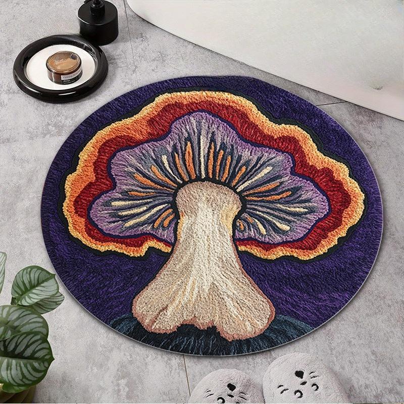 Mystic Black and Golden Planet Round Area Rug – Abstract Geometric Celestial Non Slip Floor Mat for Living Room and Study Decor