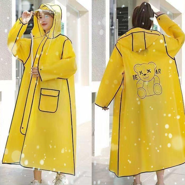 Raincoat Women's Summer Long Full Body Single Adult Riding Rainstorm-proof One-piece Electric Vehicle Suit Poncho Men