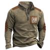 Yeni Erkek Sweatshirt Açık Göğüs Dik Yaka 3D Baskılı Yüksek Yaka Fermuarlı Polo Gömlek