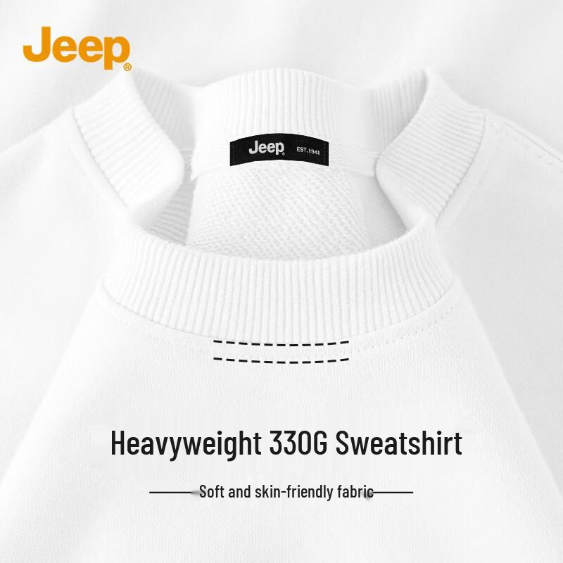JEEP Men s Heavyweight Round Neck Sweatshirt L