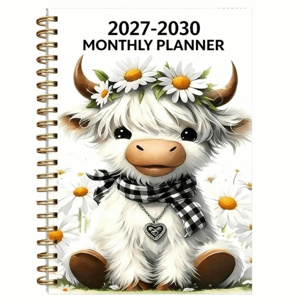 Beach Theme Cover 1117-1111 Monthly Calendar A1 Ocean Seashell Covered Annual Calendar Notebook Spiral Bound 1-Year Plan Book