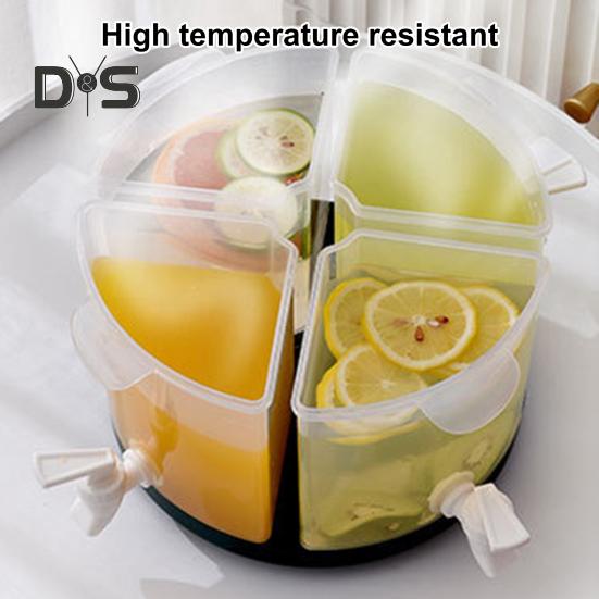 3L Easy To Clean Drink Dispenser Compartments Durable Fridge Lemonade Fruit Teapot