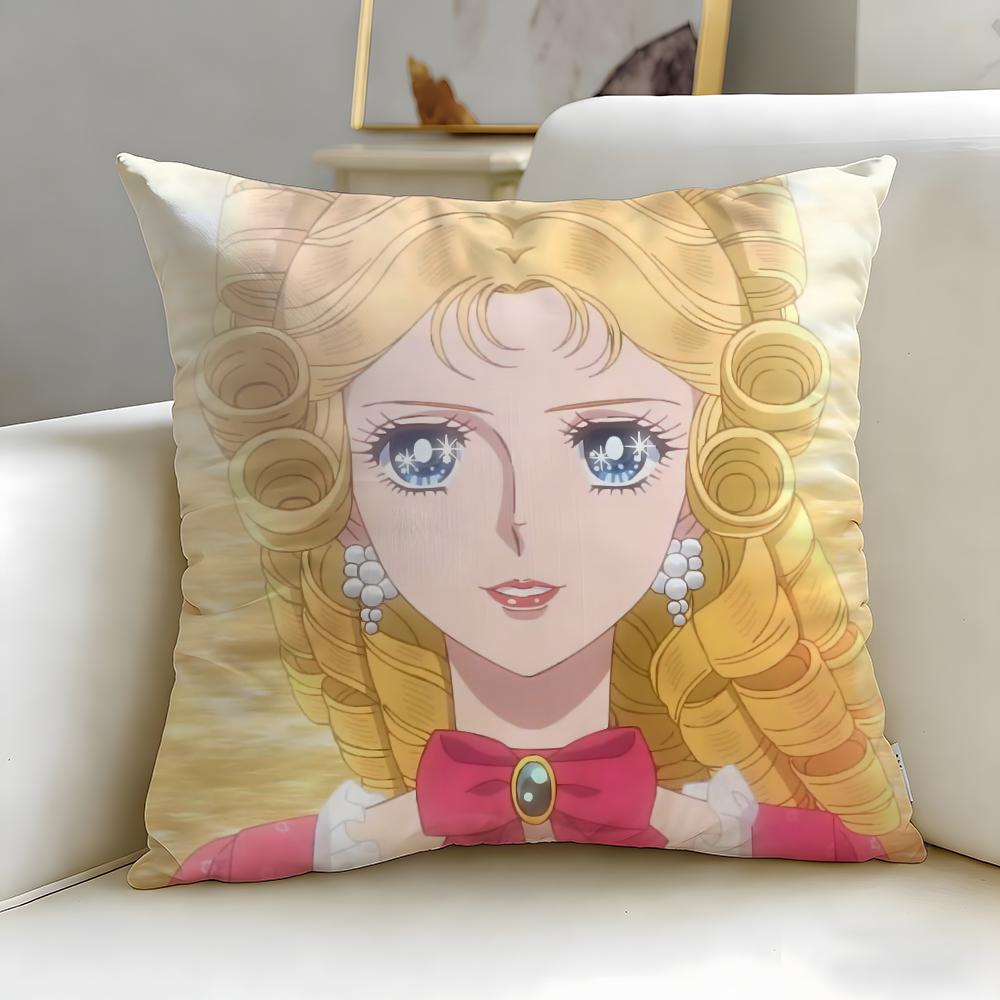 anime The Rose of Cushion Cover Soft EasyWash Pillow Case Versatile for Couch Bed Travel and Office