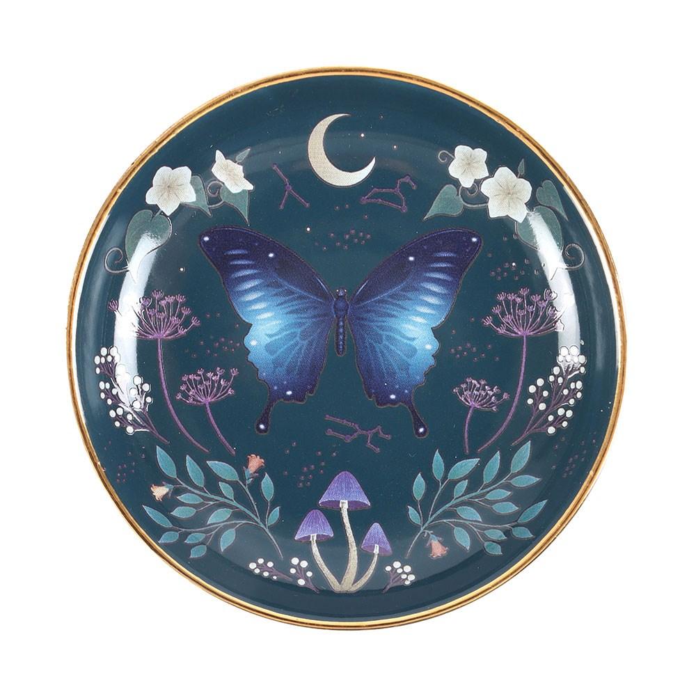 Something Different Midnight Moth Round Trinket Dish