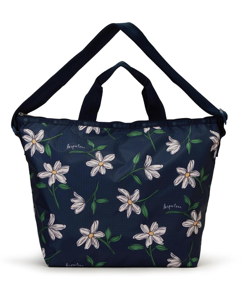 DELUXE EASY CARRY TOTE 4360 Floral Blooms Navy [LeSportsac] [Official] / /