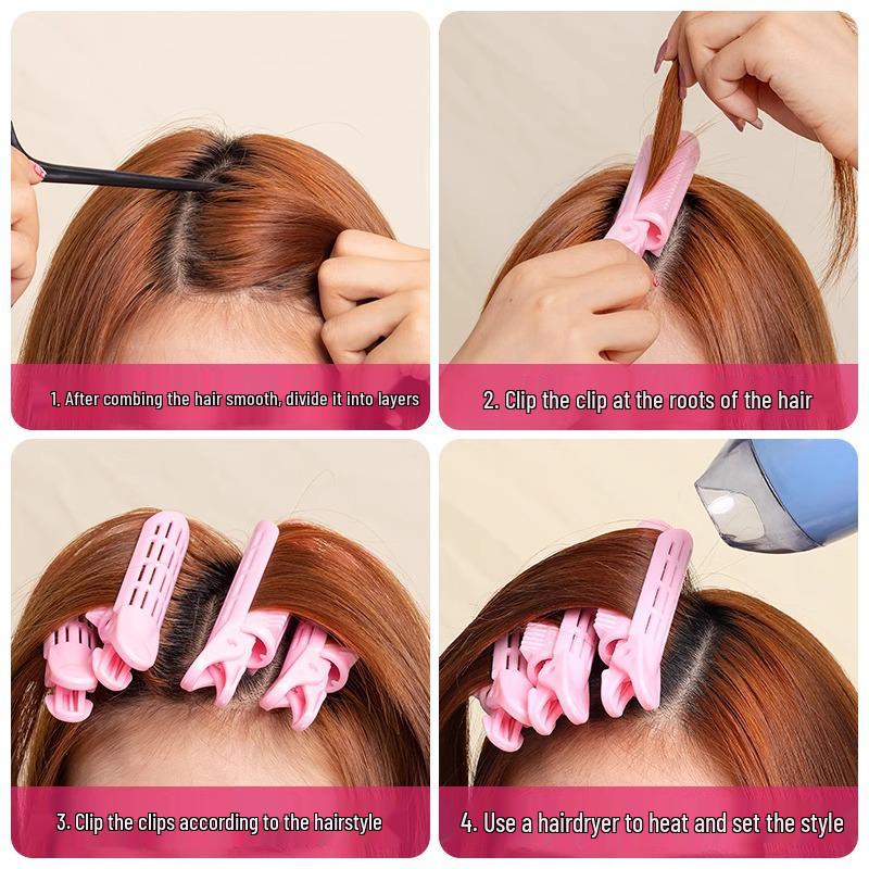 Top Head Curling Iron: Korean Fluffy Style Hair Roll & Bang Shaping Tool