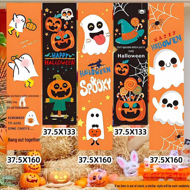 Halloween Förskola Bar Utomhusdekor: Hängande pumlykta & Fotorekvisita-prydnader